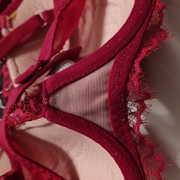 💕EUC Victoria's Secret Dream Angels Lined Demi Underwire Bra, Fushia Velour, 34 - Picture 14 of 15
